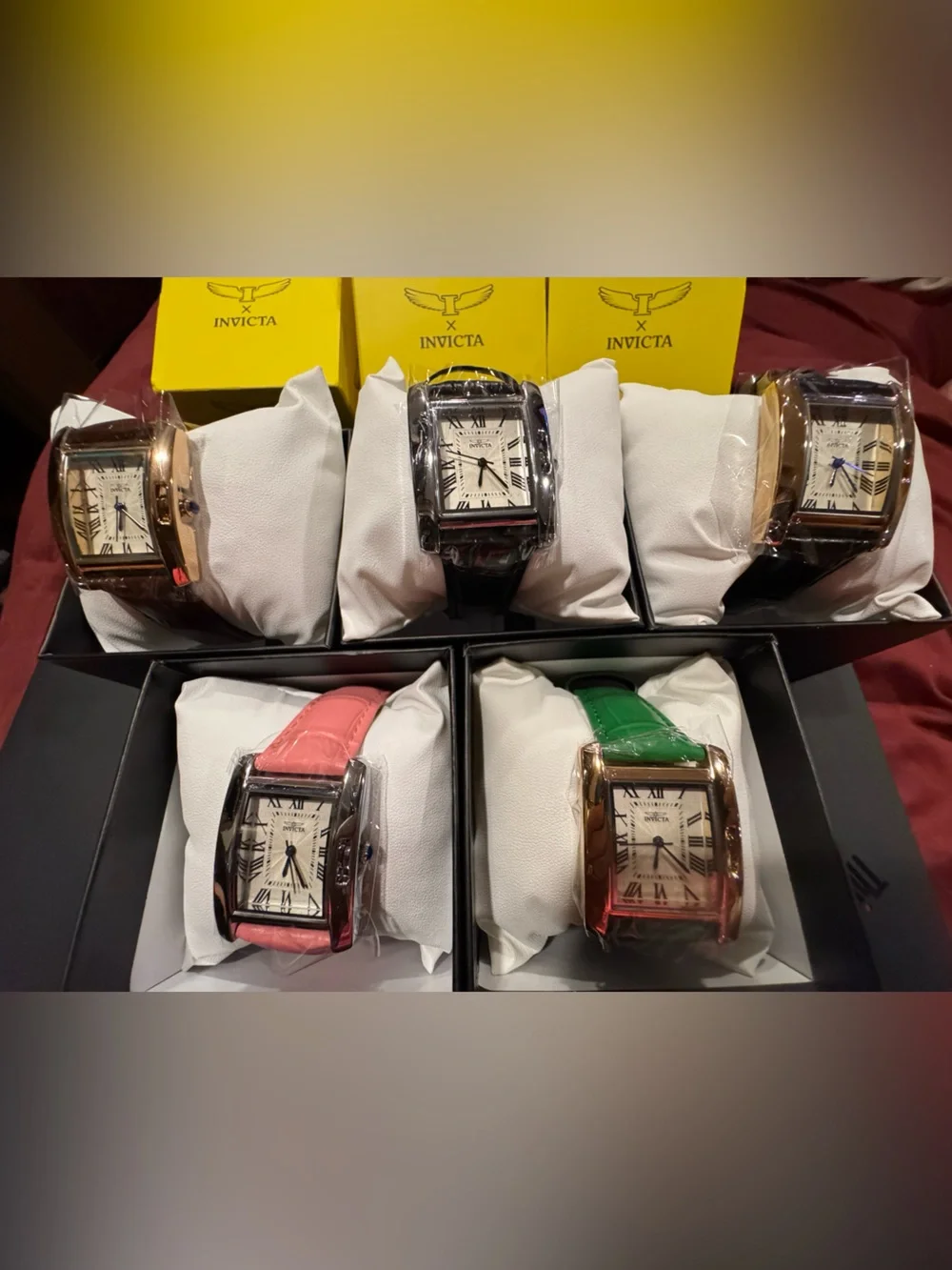 Invicta Women's Leather-Strap Dress Watch Bundle